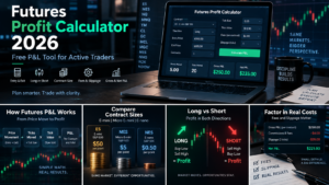 futures profit calculator final summary showing gross and net P&L for futures trades