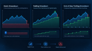 prop firm drawdown calculator for futures evaluations and funded accounts 2026