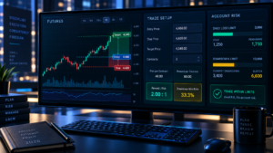 futures risk reward calculator combined with position sizing and per trade risk budget