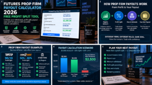 futures prop firm payout calculator for profit split payout caps and withdrawals 2026