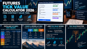 futures tick value calculator for ES MES NQ MNQ CL GC and E-nano contracts 2026