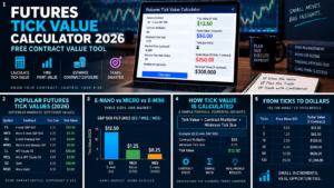 futures tick value calculator connected to position sizing profit and commission analysis