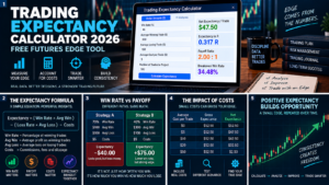 trading expectancy calculator connected to futures trading journal backtest and realized R multiple