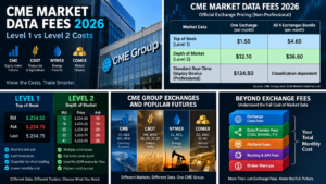 CME market data fees cost stack with exchange platform and routing charges