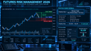Futures Risk Management 2026 position sizing formula using stop distance and tick value