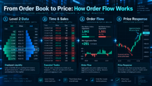 futures Level 2 data queue position and full market depth example