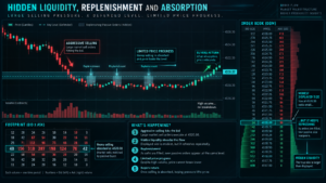 futures absorption versus exhaustion footprint chart comparison
