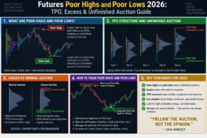 futures poor low versus excess TPO Market Profile comparison