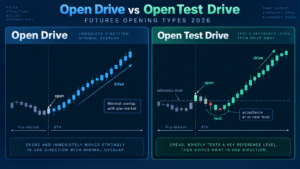 futures opening session workflow using prior value open type initial balance and order flow