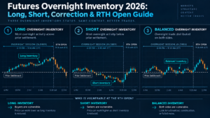 futures overnight inventory framework using settlement skew RTH open and acceptance