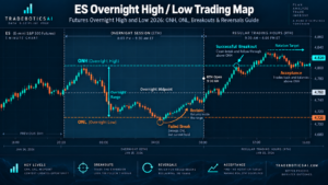 overnight high ONH overnight low ONL range midpoint and RTH open