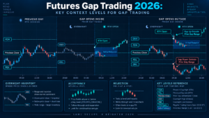 futures gap fill versus gap and go continuation with order flow