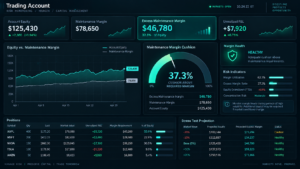 NinjaTrader Maintenance Margin and excess maintenance margin dashboard