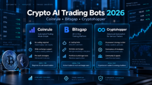 Crypto AI Trading Bots 2026 Crypto AI trading bots comparison including Coinrule Bitsgap and Cryptohopper