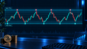 grid bot upper and lower price range with repeated market rotations