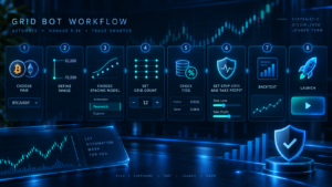 grid bot settings workflow checklist from range selection to backtesting