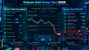 futures grid stress test for leverage fees funding and adverse price movement