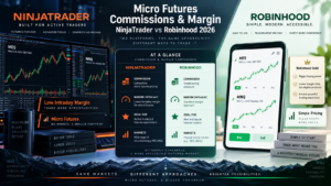 NinjaTrader vs Robinhood futures commissions margin platforms and market access comparison