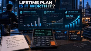 NinjaTrader lifetime plan fees margins and market data costs