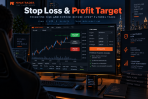 NinjaTrader ATM Strategy with SuperDOM for futures order entry stop loss profit targets and trailing stops
