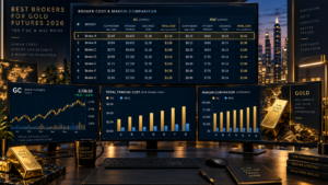 Best Brokers for Gold Futures GC versus MGC contract size comparison