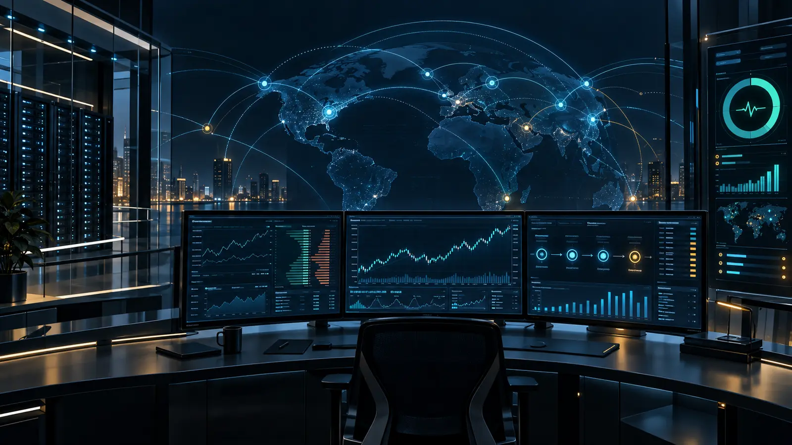 Crypto trading bot monitoring command center showing bot health order status and exchange connectivity
