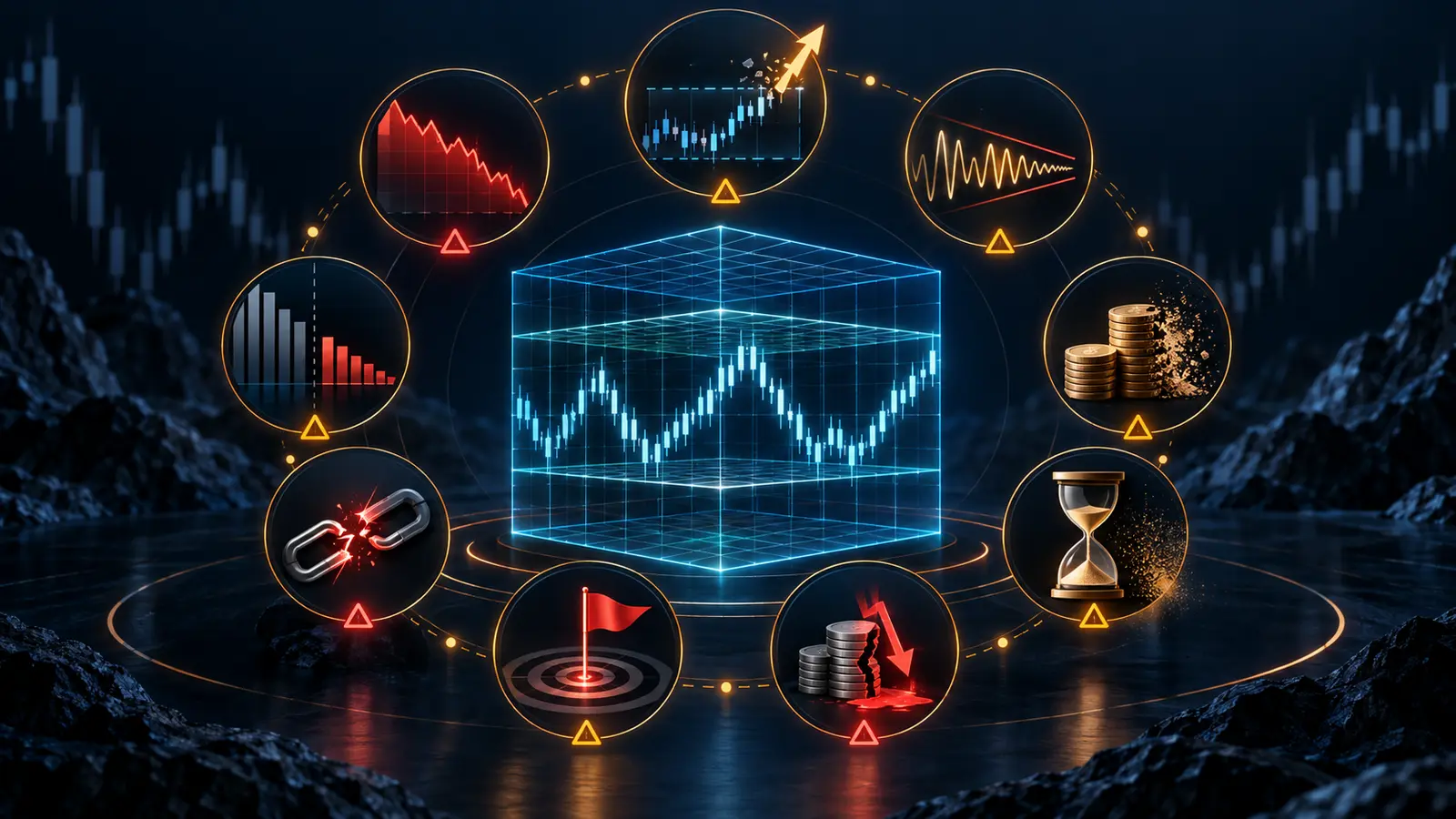 Nine warning signals for closing or reviewing a crypto grid trading bot