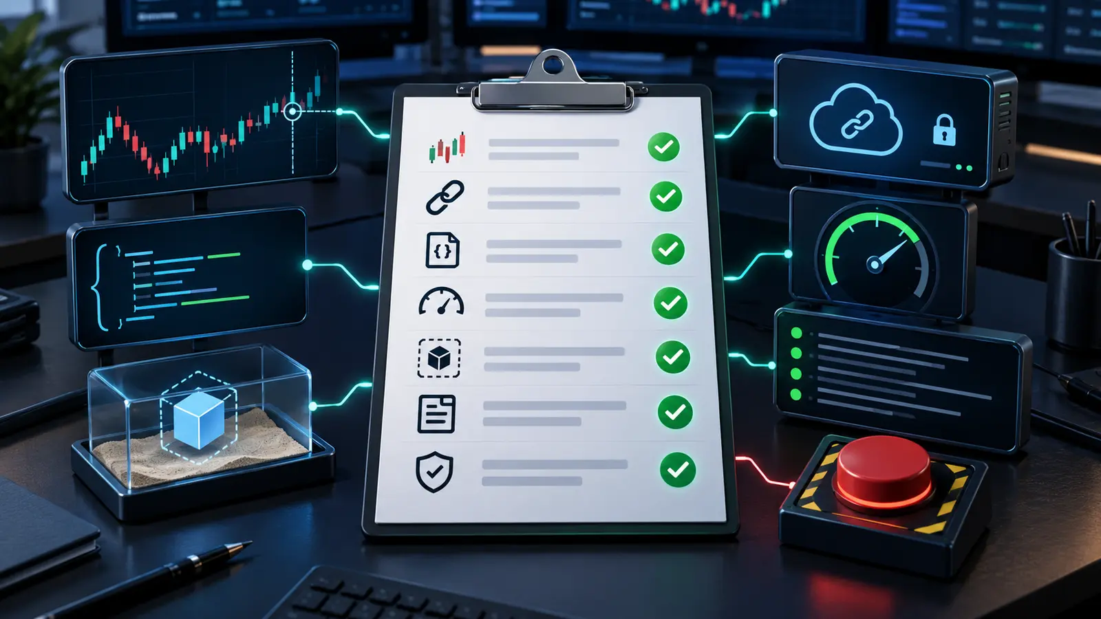 TradingView webhook pre-live checklist with logs JSON timing and emergency stop