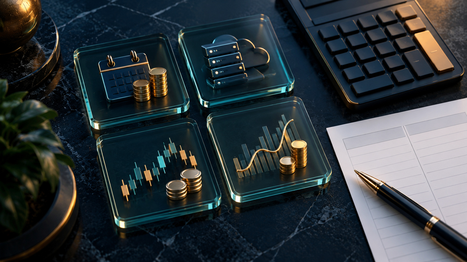 Futures trading budget visual comparing fixed platform fees with variable execution charges