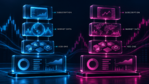 Trading software cost stacks for subscription market data and add-ons
