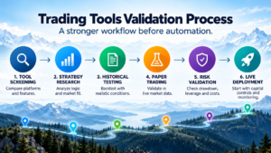 Trading tools checklist validation process for backtesting paper trading automation and live deployment