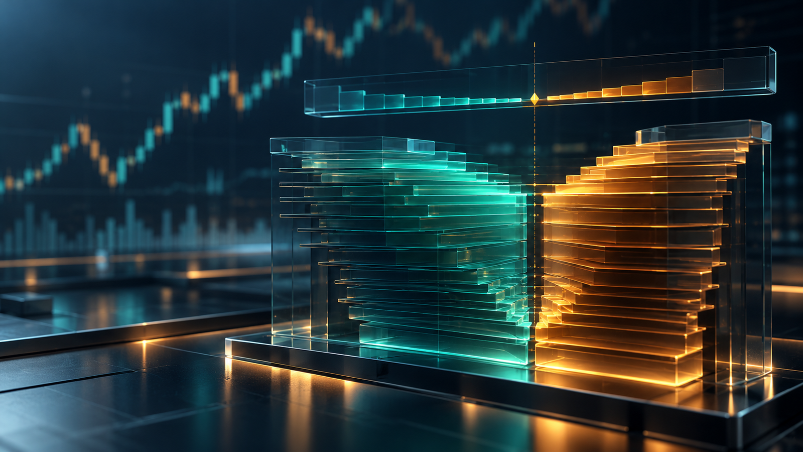 Illustration of bid ask market depth and order flow for futures charting software